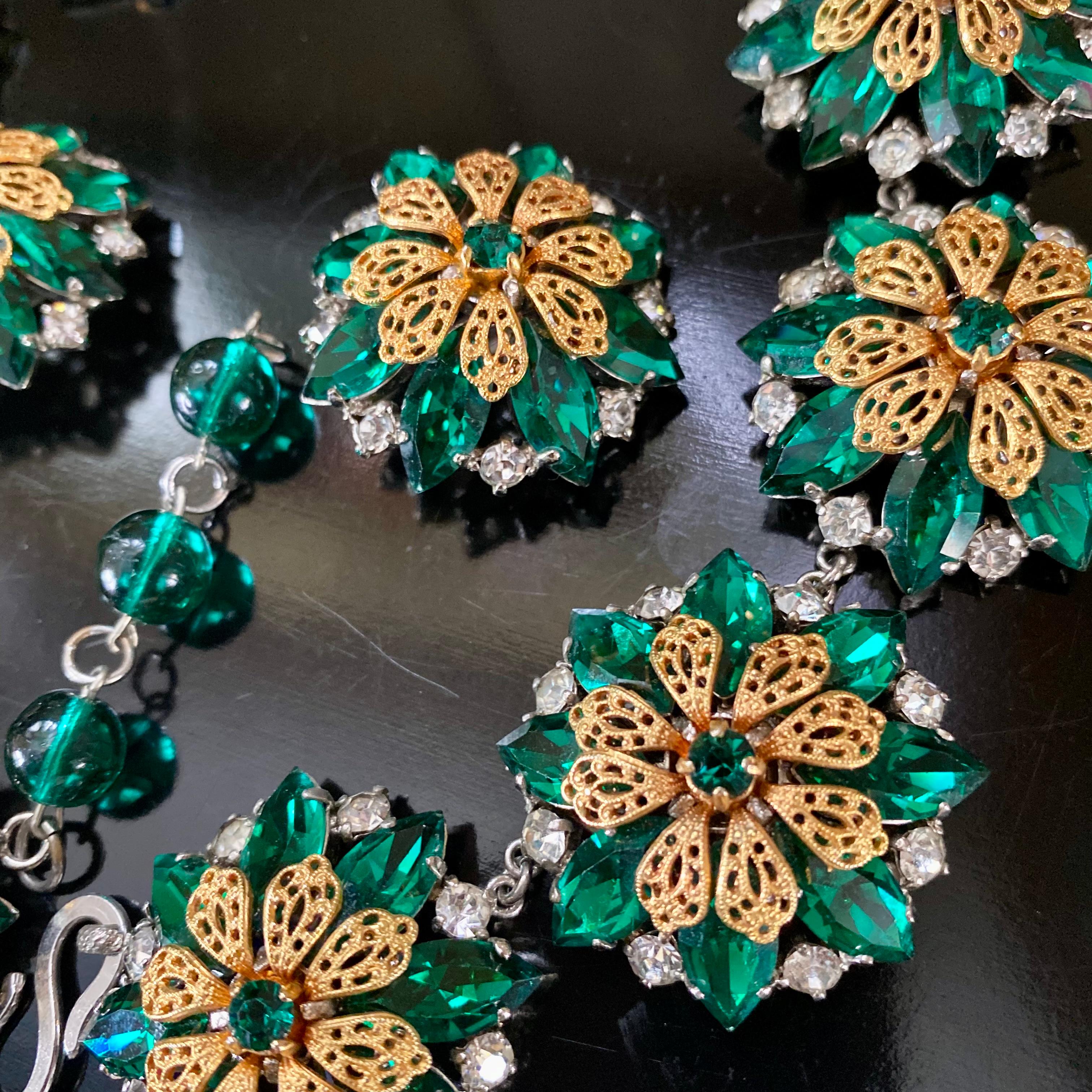 Collana, bracciale e orecchini firmati Christian Dior, anni '50 in vendita 6