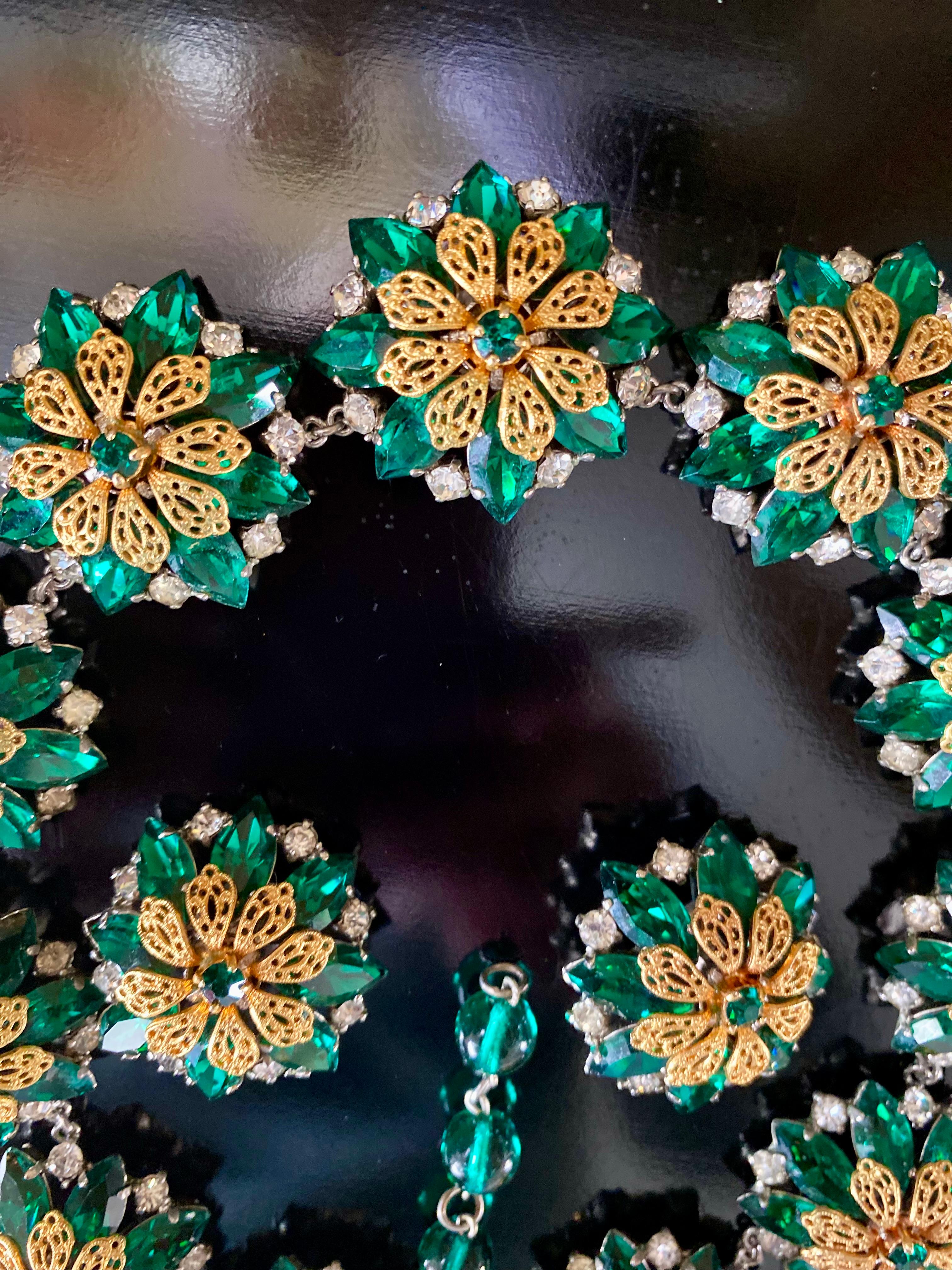 Collana, bracciale e orecchini firmati Christian Dior, anni '50 in vendita 7