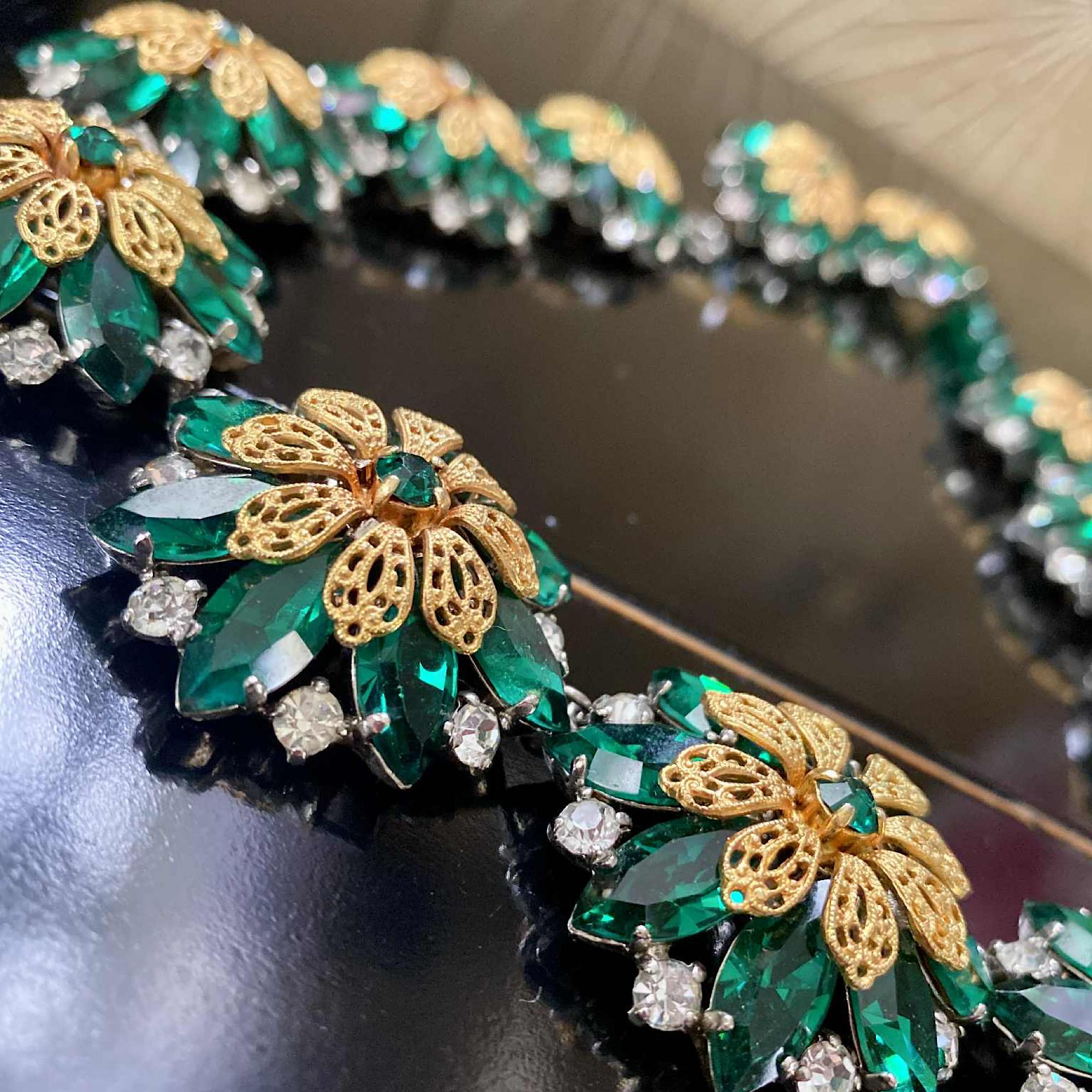 Collana, bracciale e orecchini firmati Christian Dior, anni '50 in vendita 2