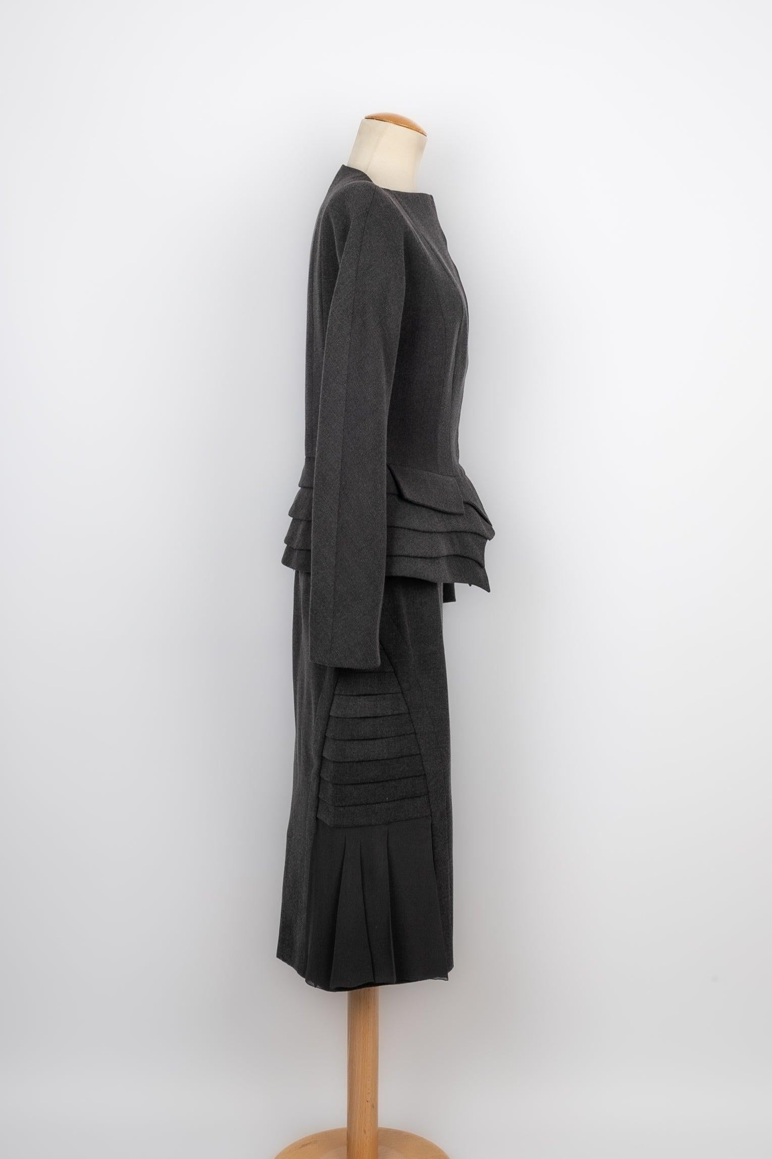 Christian Dior Haute Couture-Set aus Seide und Wolle Damen im Angebot