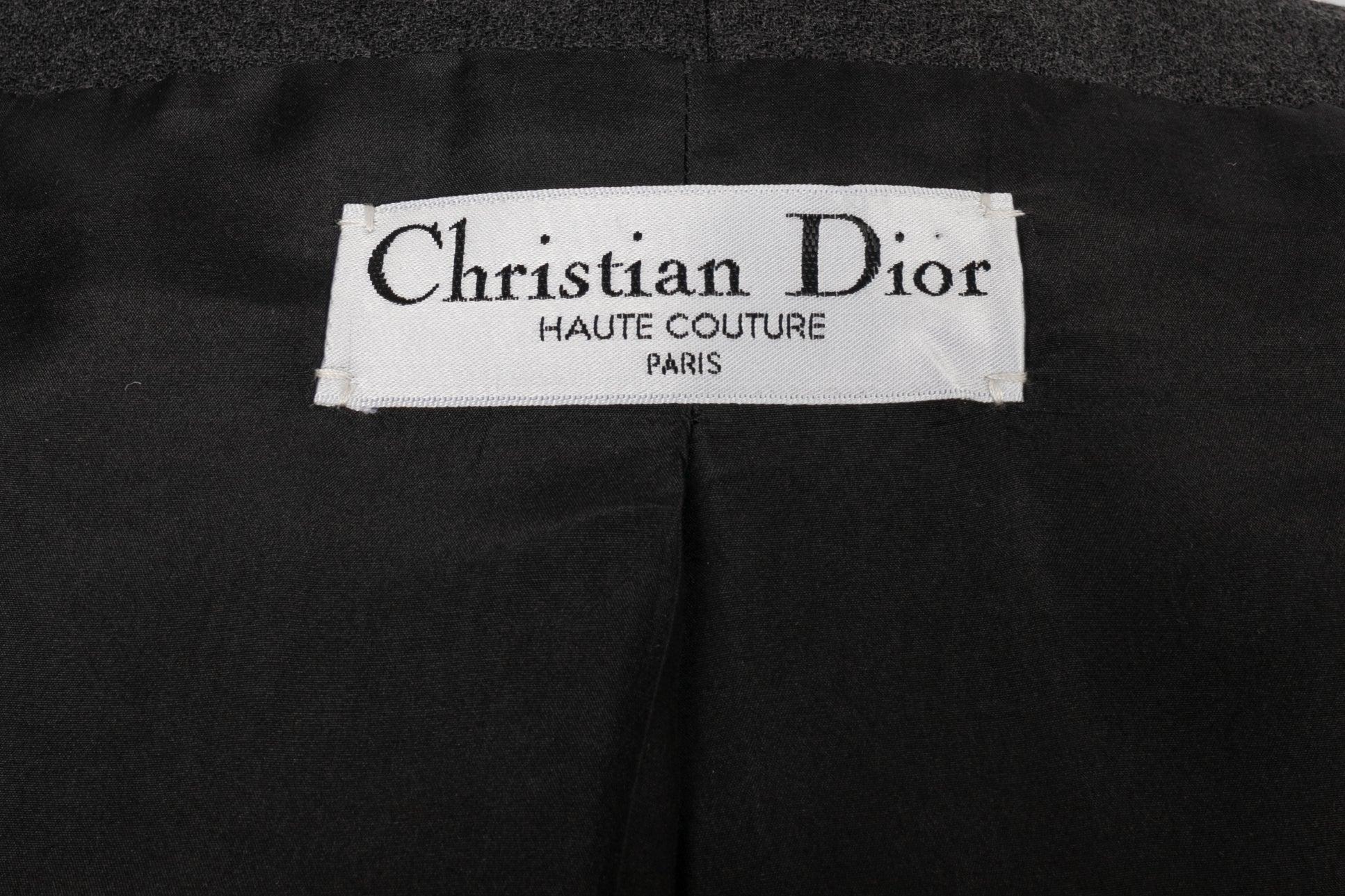 Christian Dior Silk and Wool Haute Couture Set For Sale 4