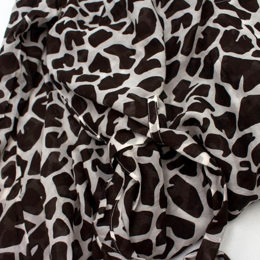 Christian Dior Silk-blend Abstract Print Kaftan - Size US 6 For Sale 2
