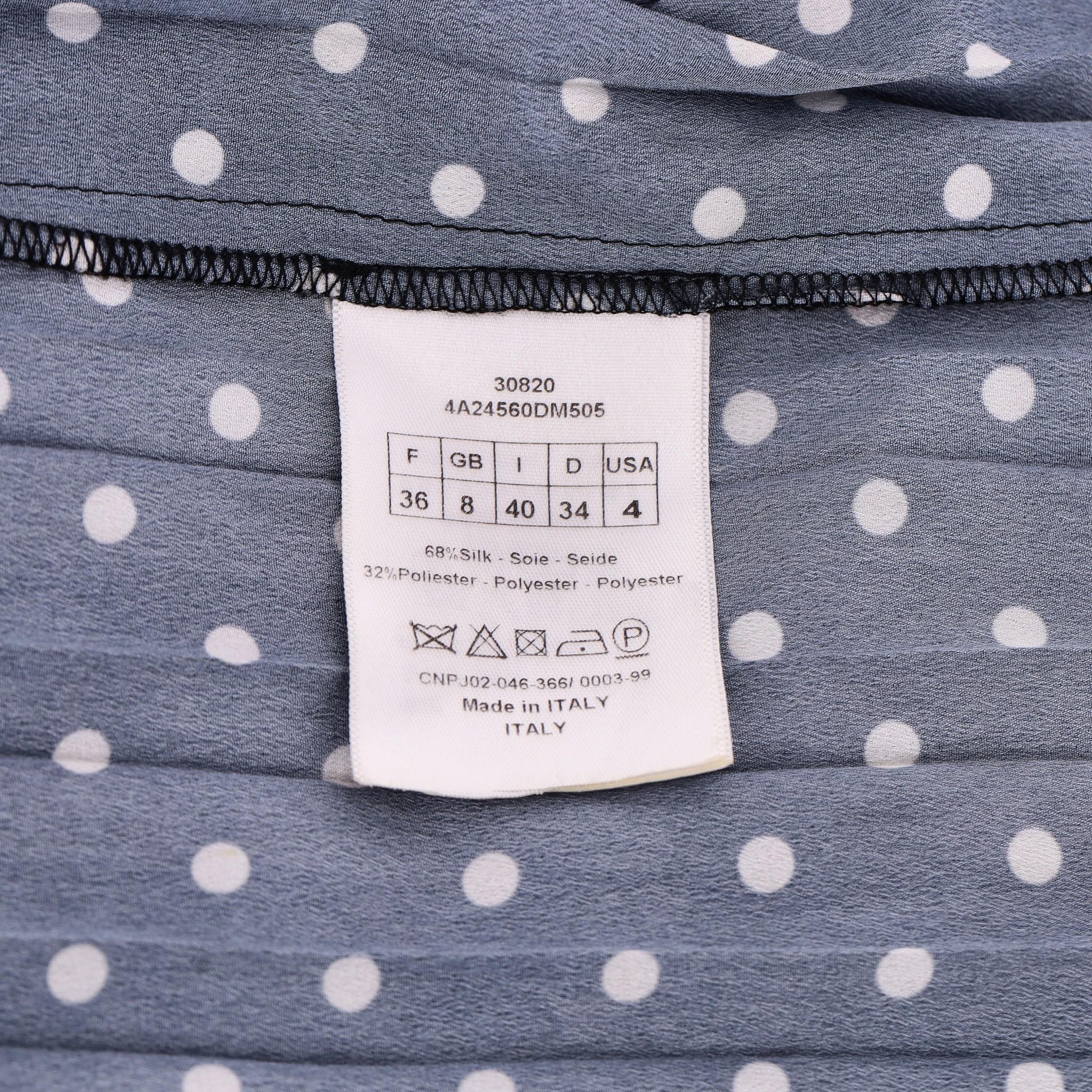 Christian Dior Silk Blend Polka-Dot Shirt Dress 2