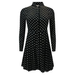 Christian Dior Silk Blend Polka-Dot Shirt Dress