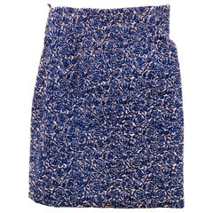Christian Dior silk brocade blue pink skirt size FR36