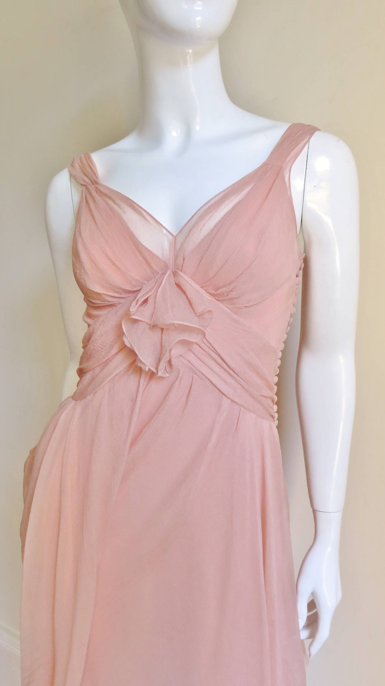 Beige  John Galliano for Christian Dior Silk Dress