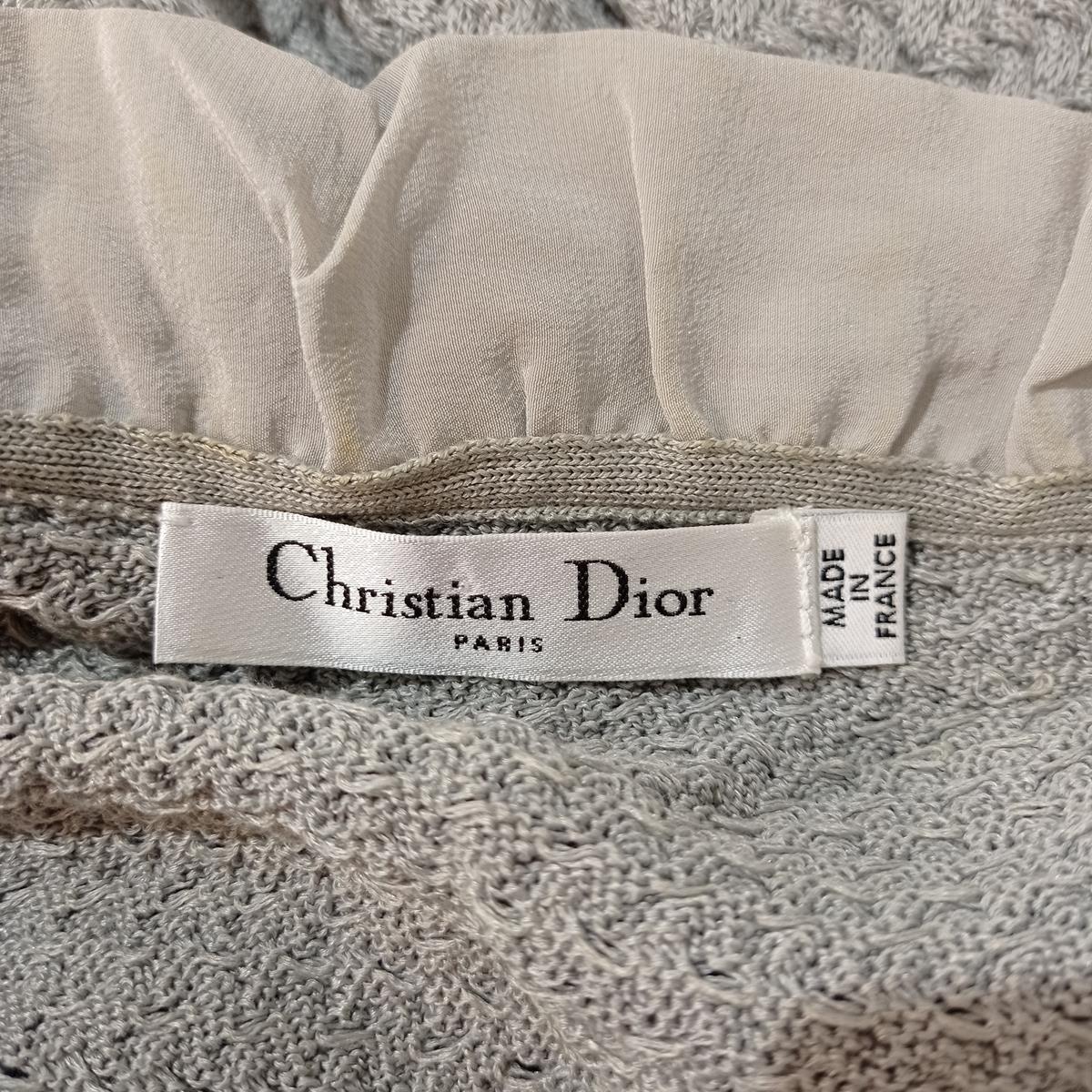 Gray Christian Dior Silk Dress FR 40 / IT 44
