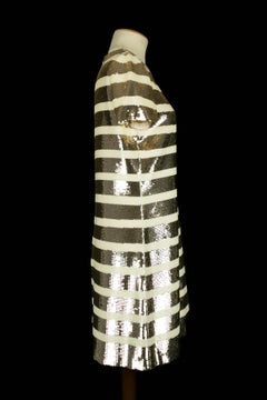 Christian Dior Silk Dress with Sequin Embroidery, Size 38FR