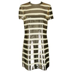 Christian Dior Silk Dress with Sequin Embroidery, Size 38FR