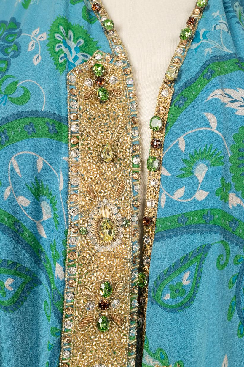 Christian Dior Silk Jacket with Costume Pearls and Rhinestones, 2008 For Sale 2