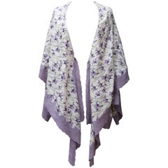 Christian Dior silk “Kimono” style with floral pattern negligee