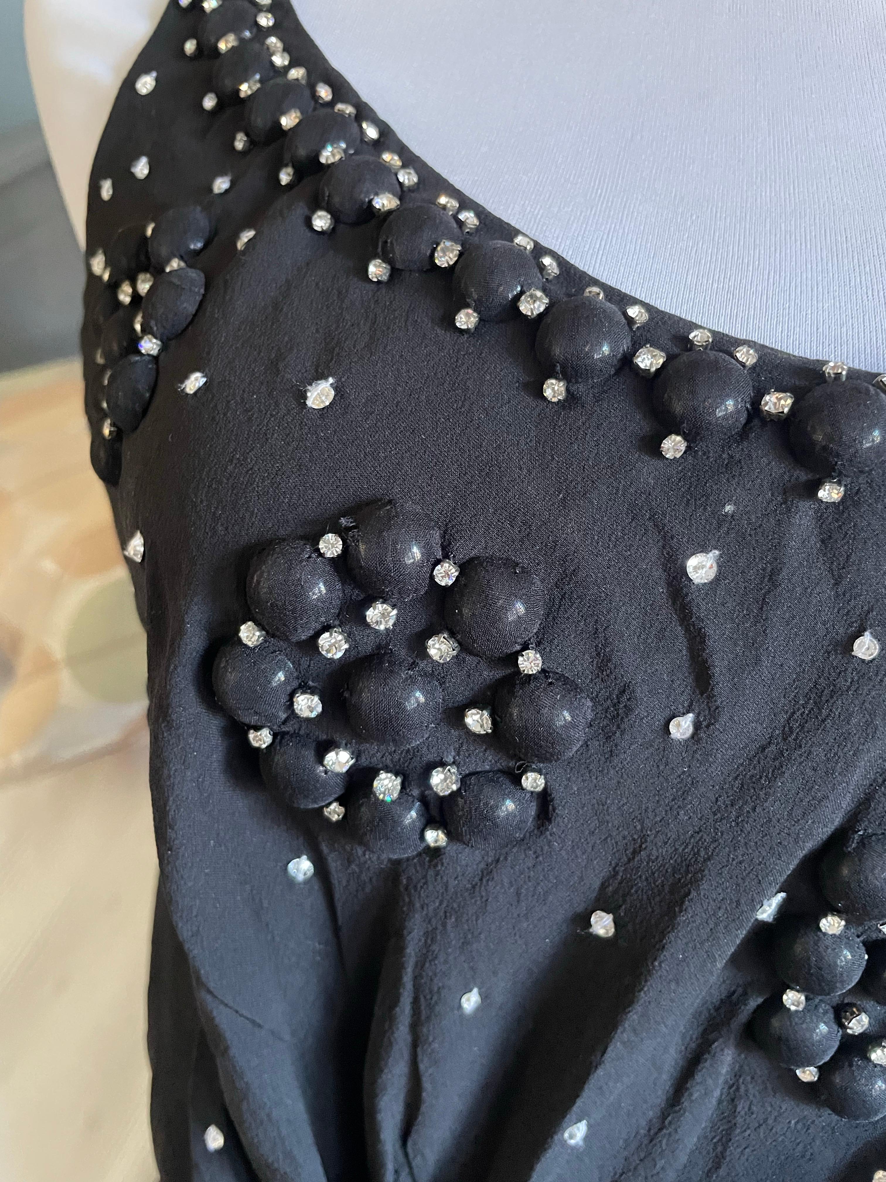 CHRISTIAN DIOR Robe longue en soie. en vente 5