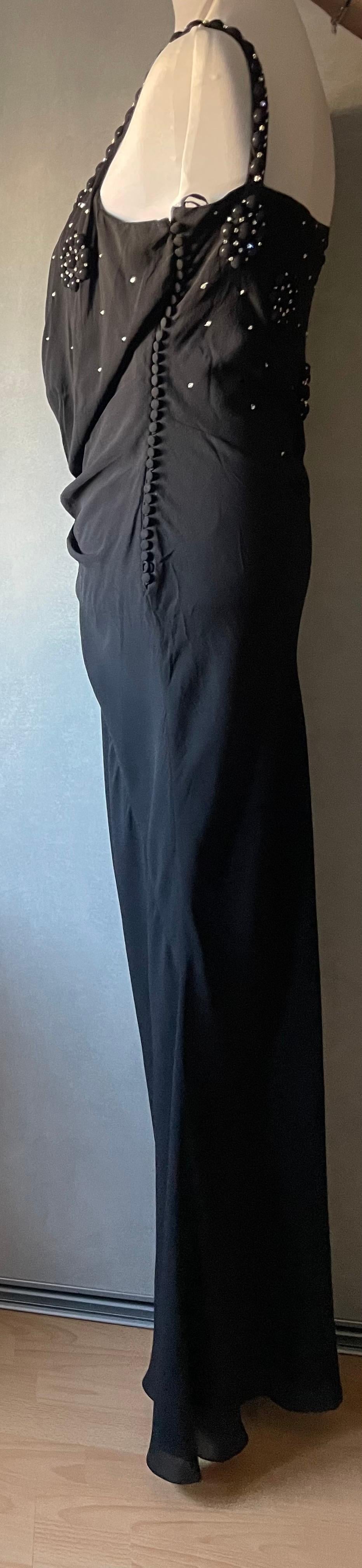 CHRISTIAN DIOR Robe longue en soie. Excellent état - En vente à CACHAN, FR