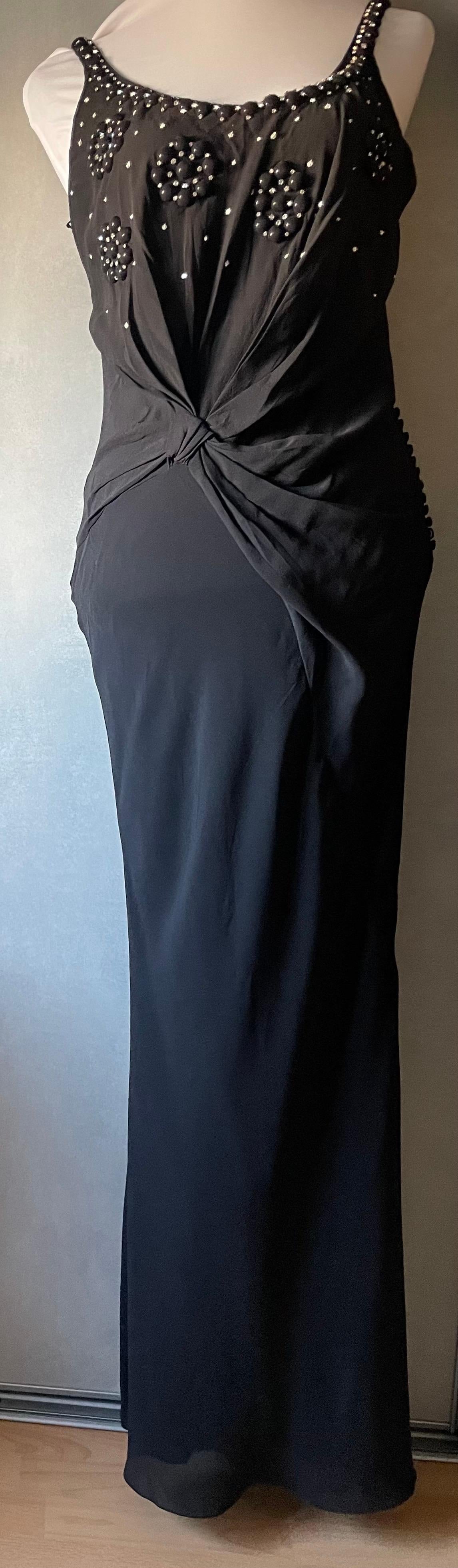 CHRISTIAN DIOR Robe longue en soie. Pour femmes en vente