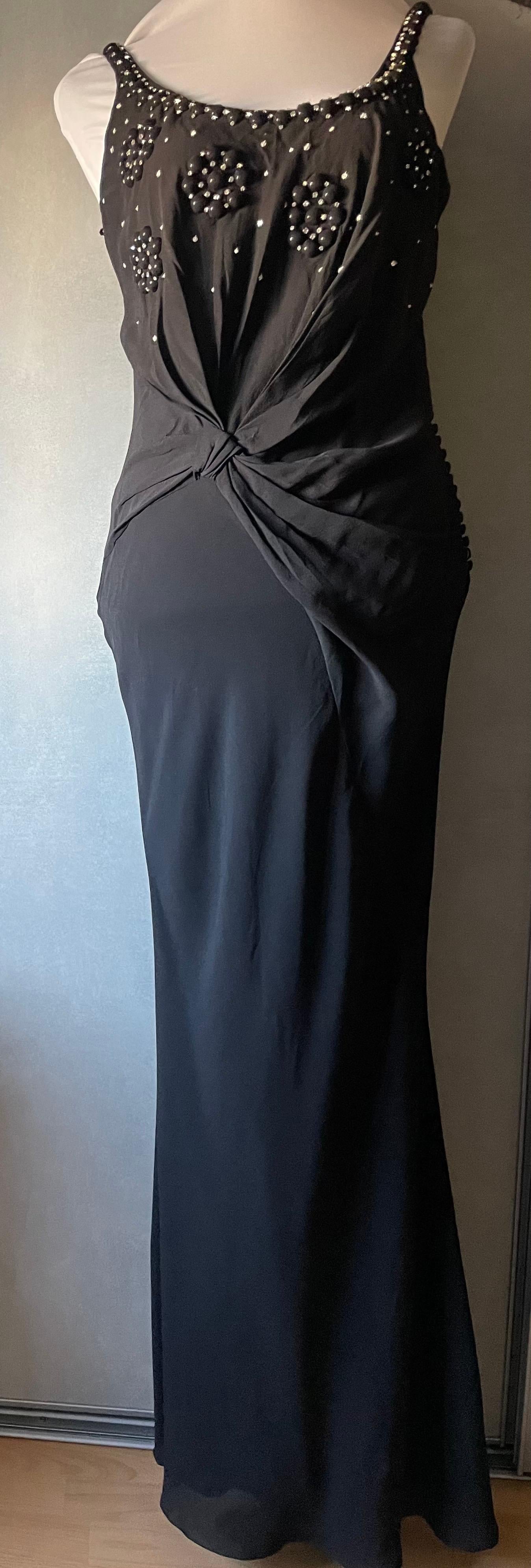 CHRISTIAN DIOR Robe longue en soie. en vente 2