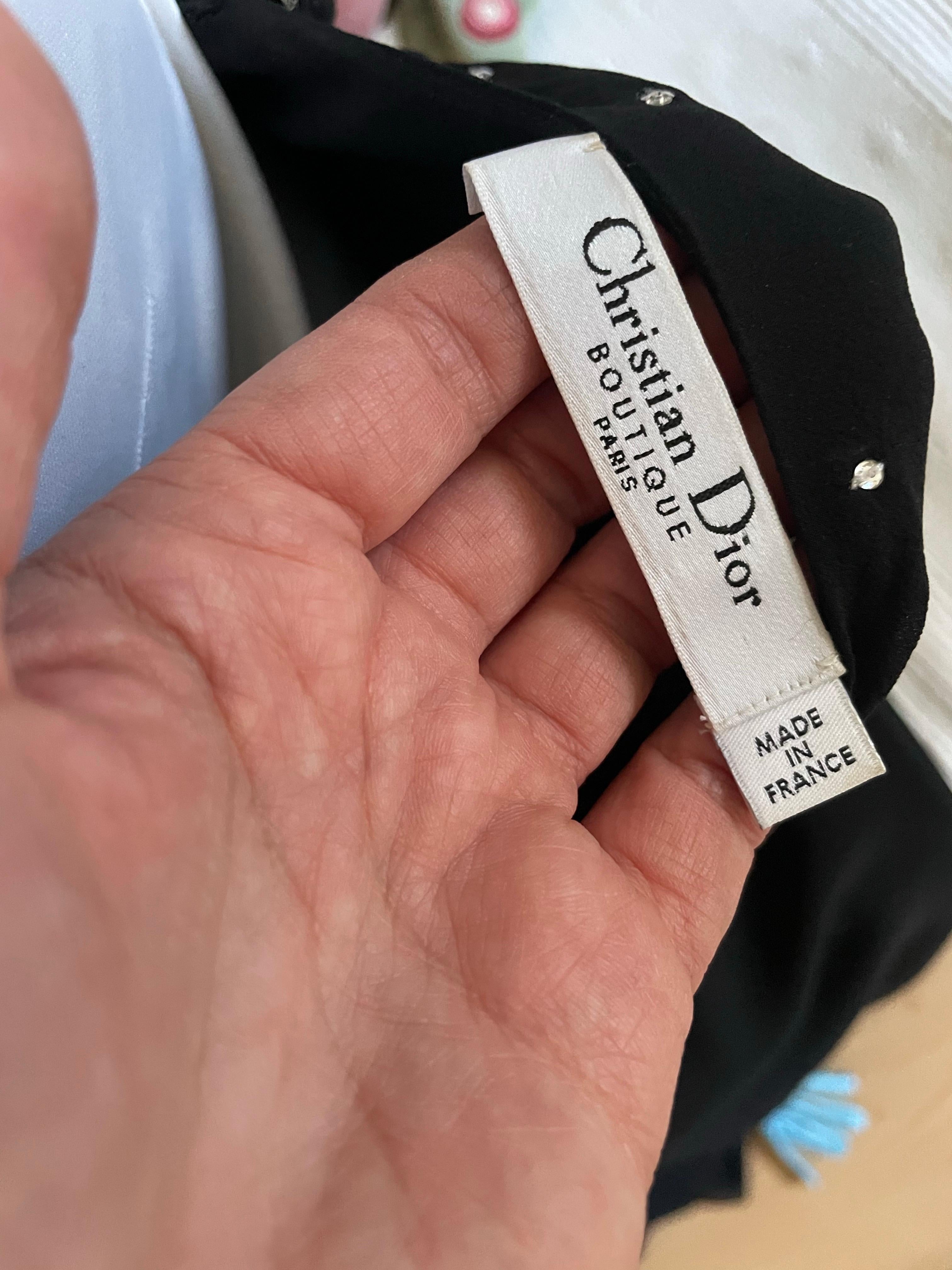 CHRISTIAN DIOR Robe longue en soie. en vente 4