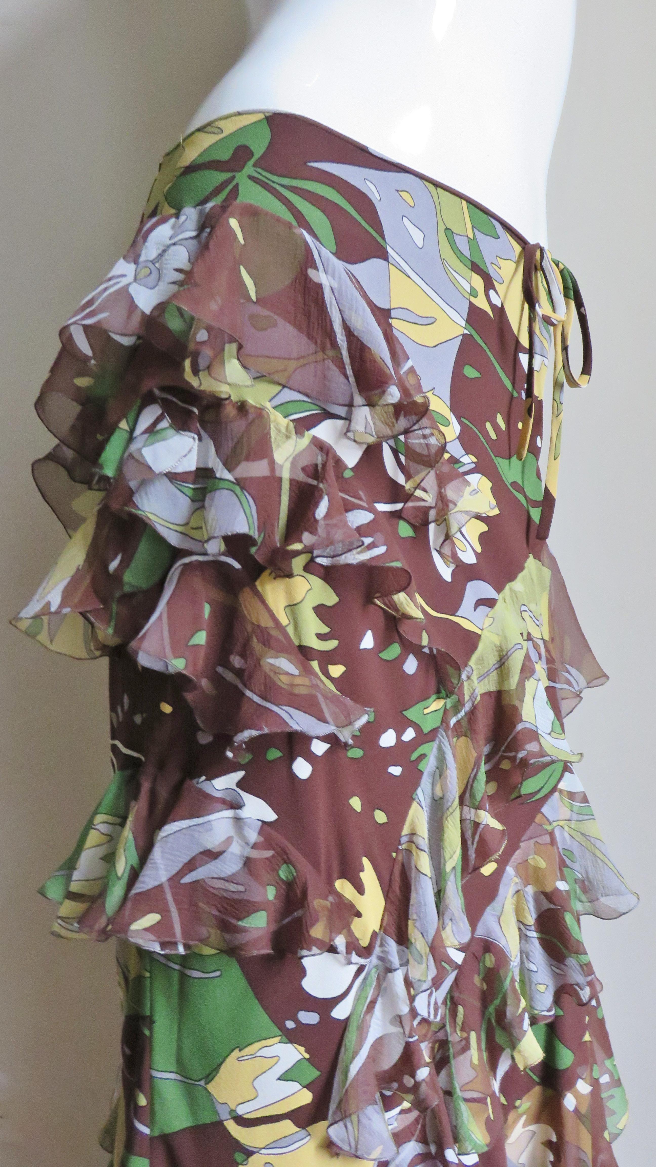 John Galliano for Christian Dior Silk Maxi Skirt  For Sale 3
