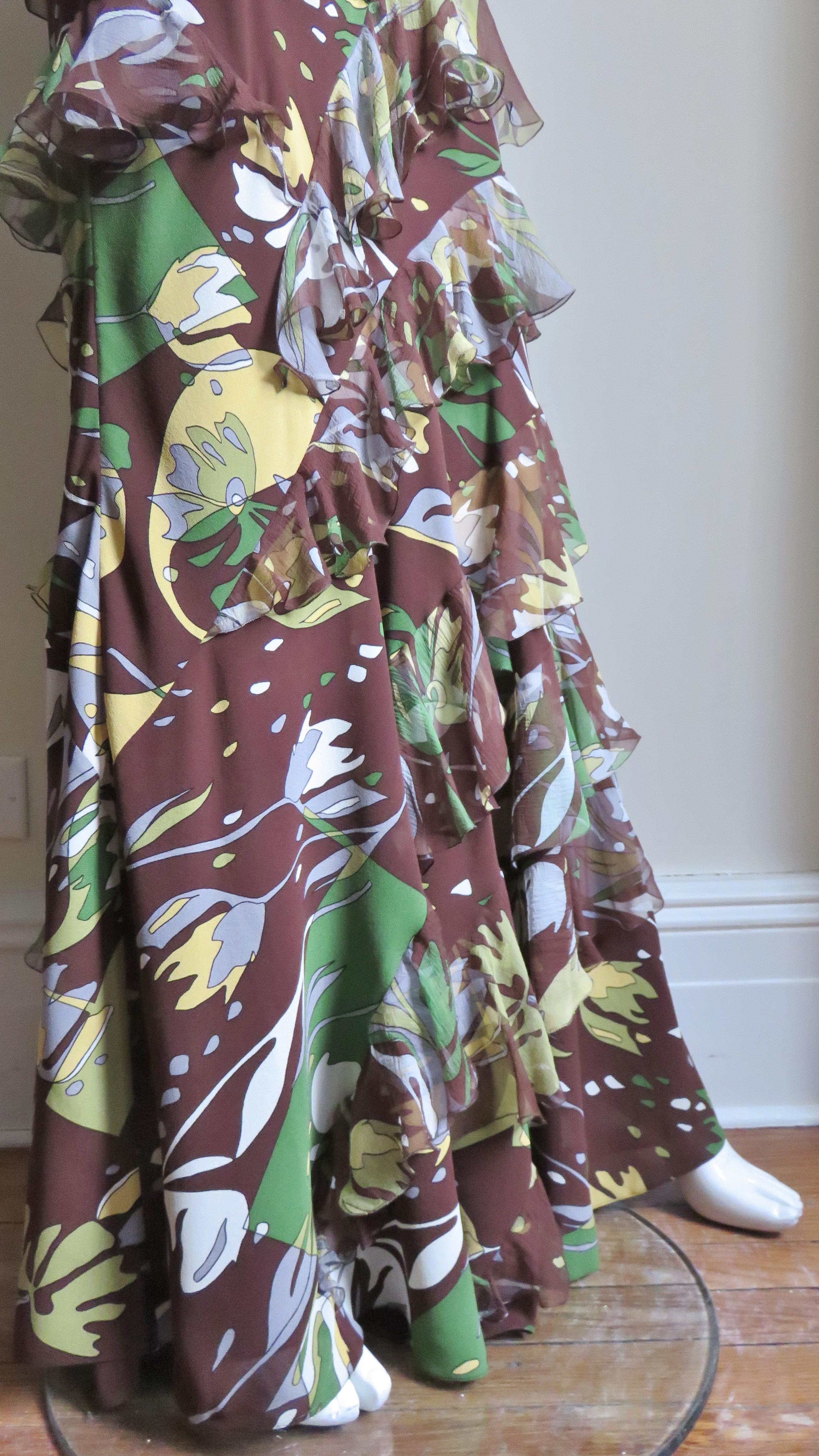 John Galliano for Christian Dior Silk Maxi Skirt  For Sale 4