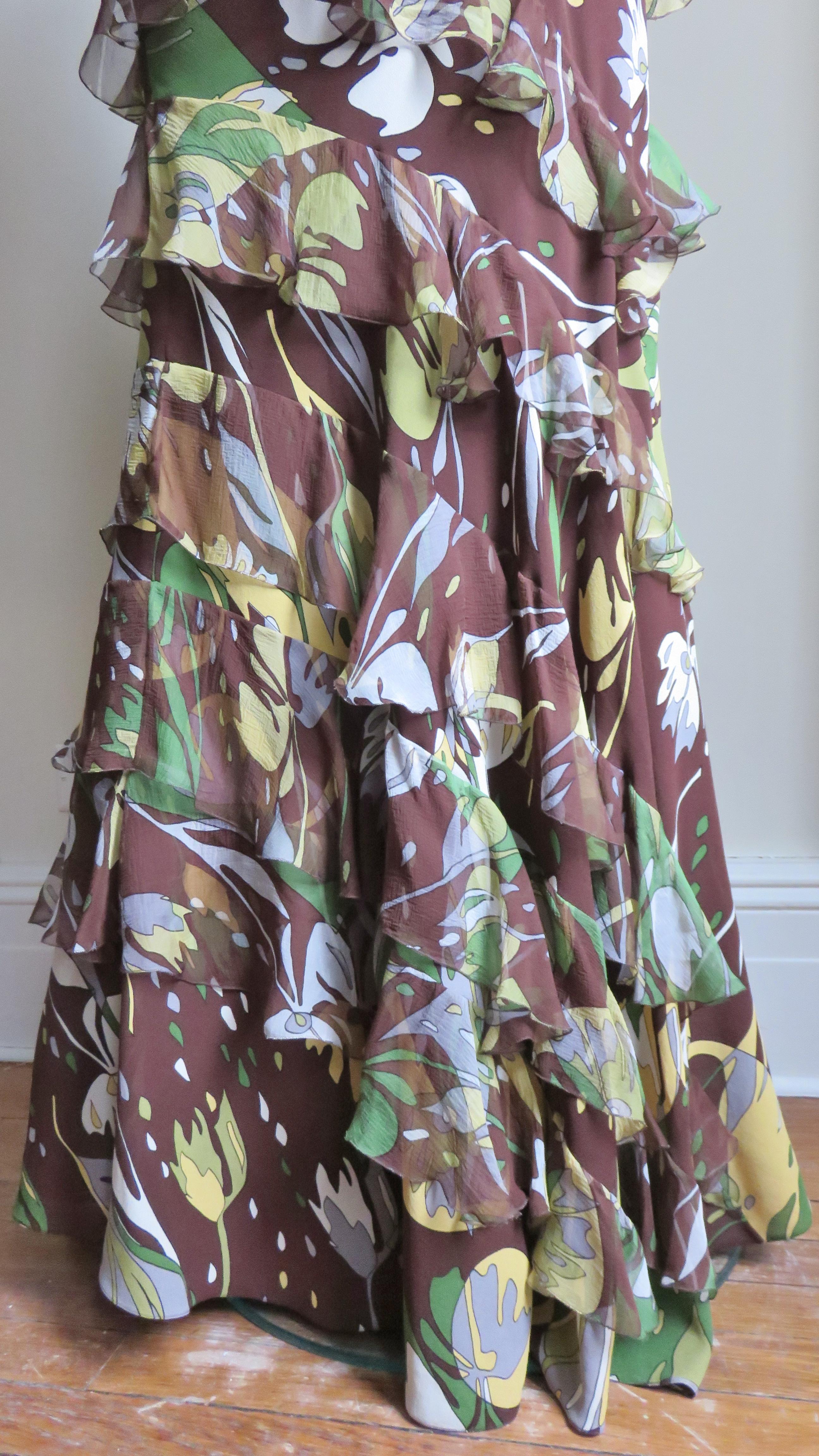 John Galliano for Christian Dior Silk Maxi Skirt  For Sale 8