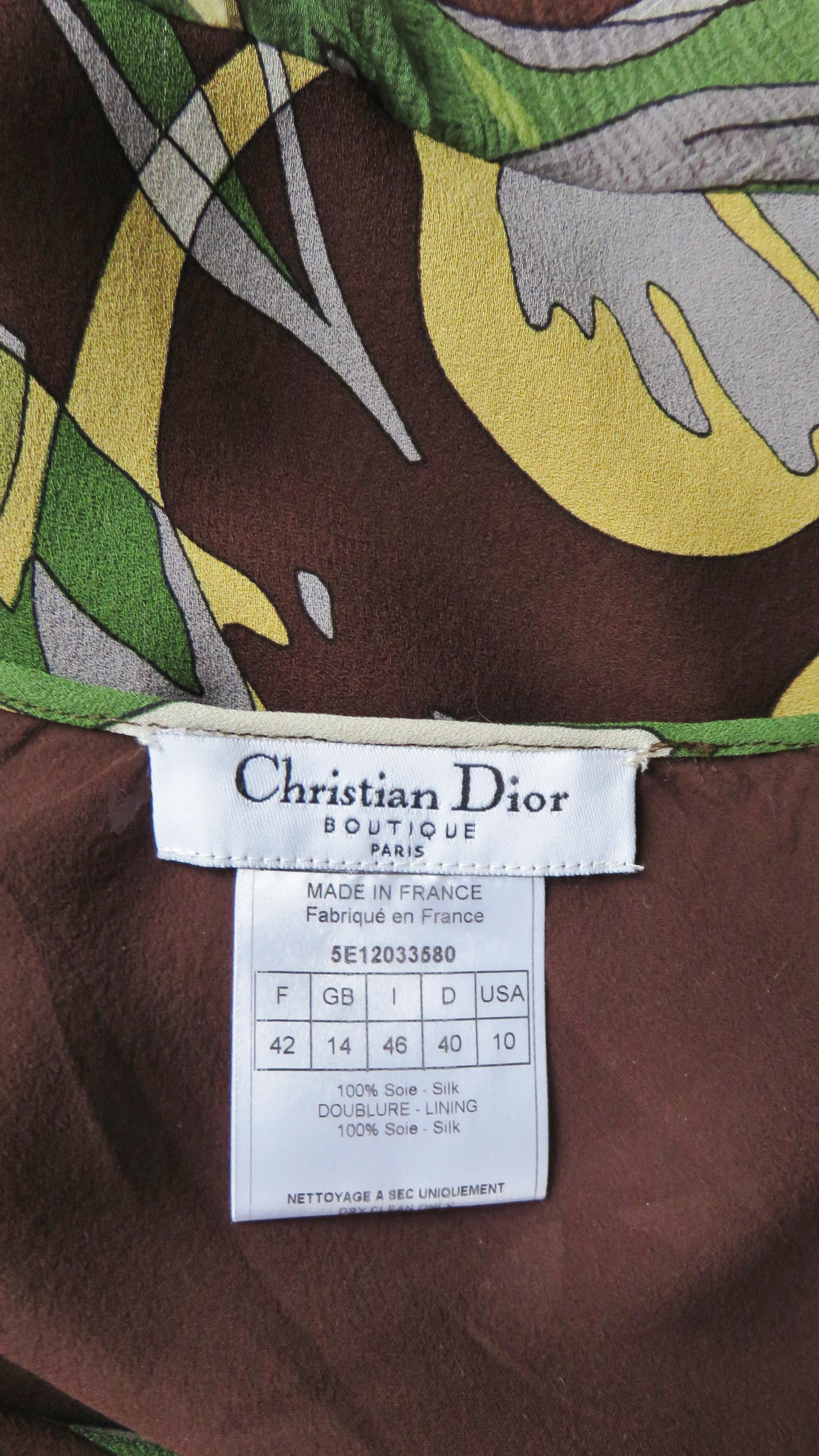John Galliano for Christian Dior Silk Maxi Skirt For Sale 10