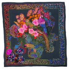 Christian Dior Silk Multicolored Scarf