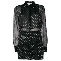 Christian Dior Silk Polka-dot Playsuit