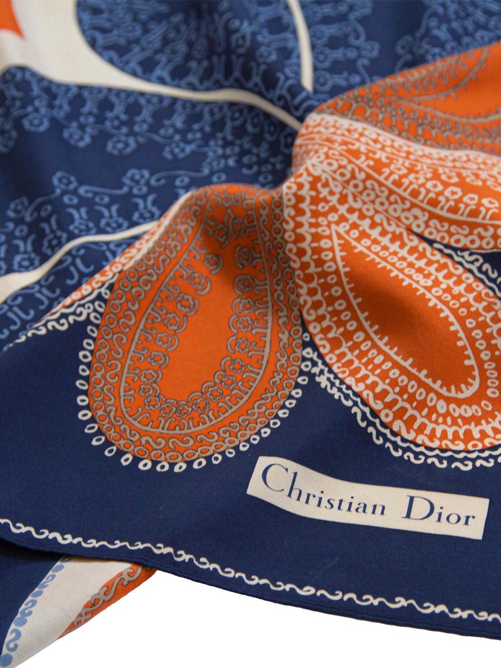 Brown Christian Dior Silk Scarf