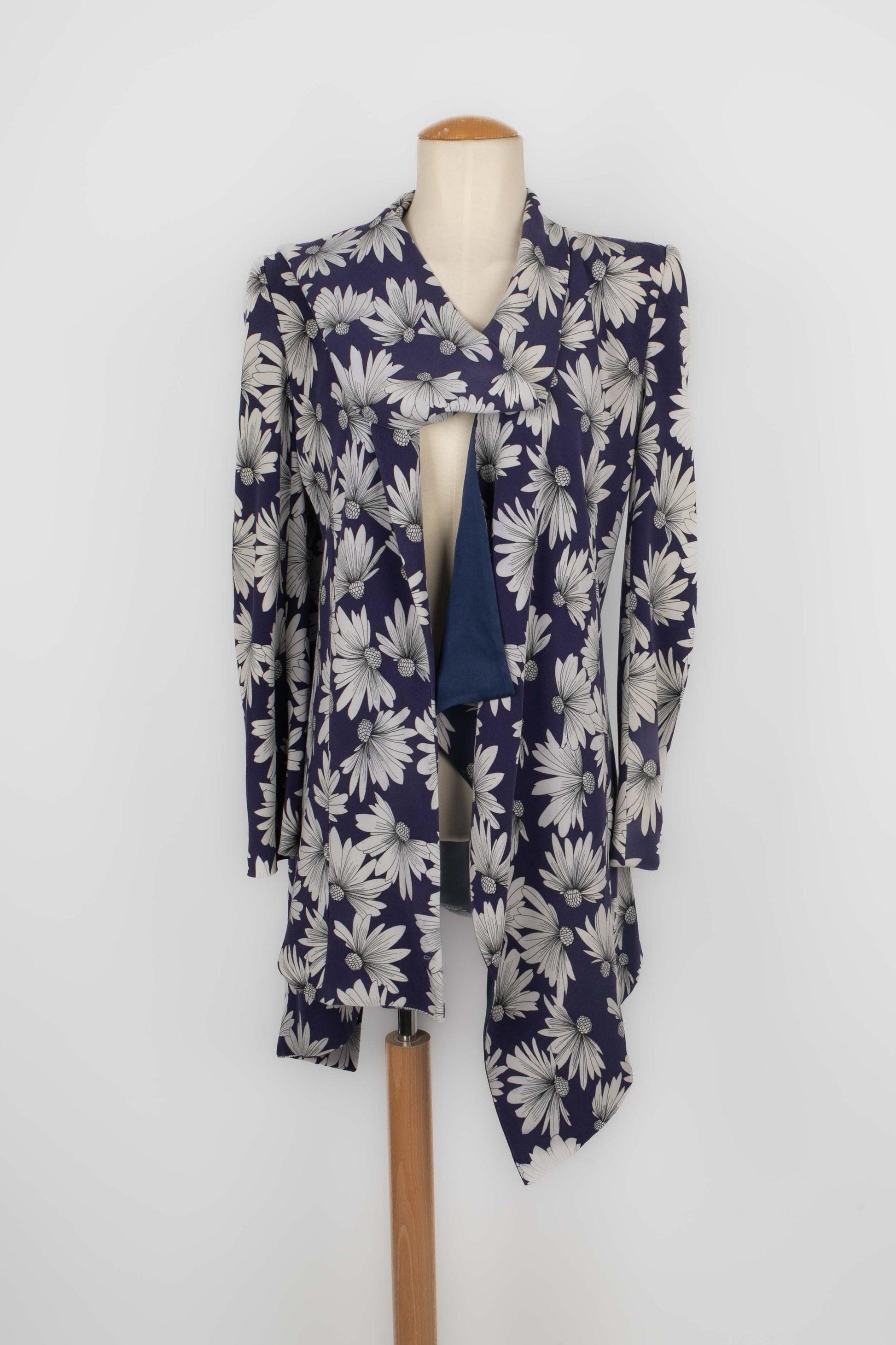 Ensemble en soie Christian Dior avec motif de fleurs, 1998 en vente 4