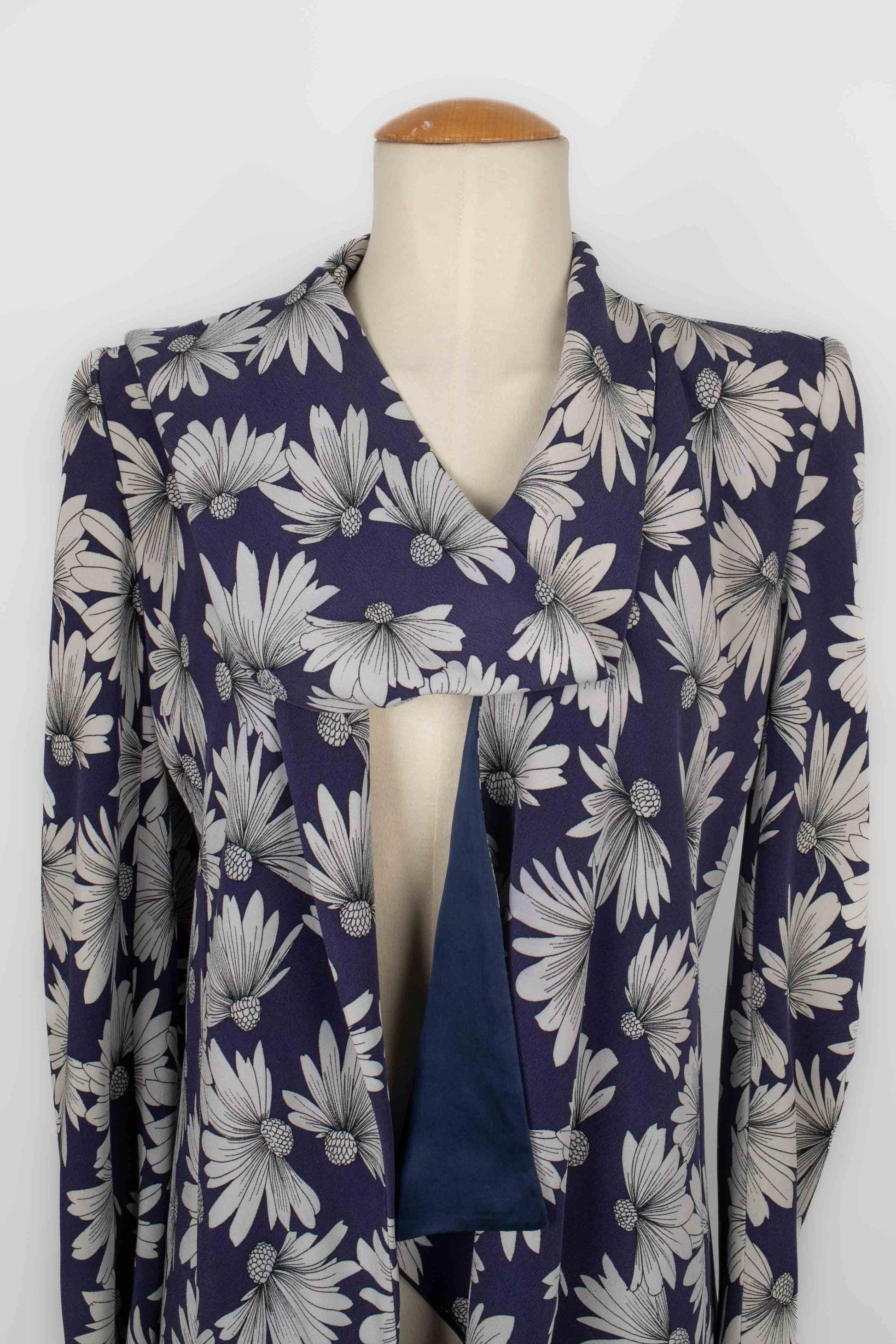 Ensemble en soie Christian Dior avec motif de fleurs, 1998 en vente 6