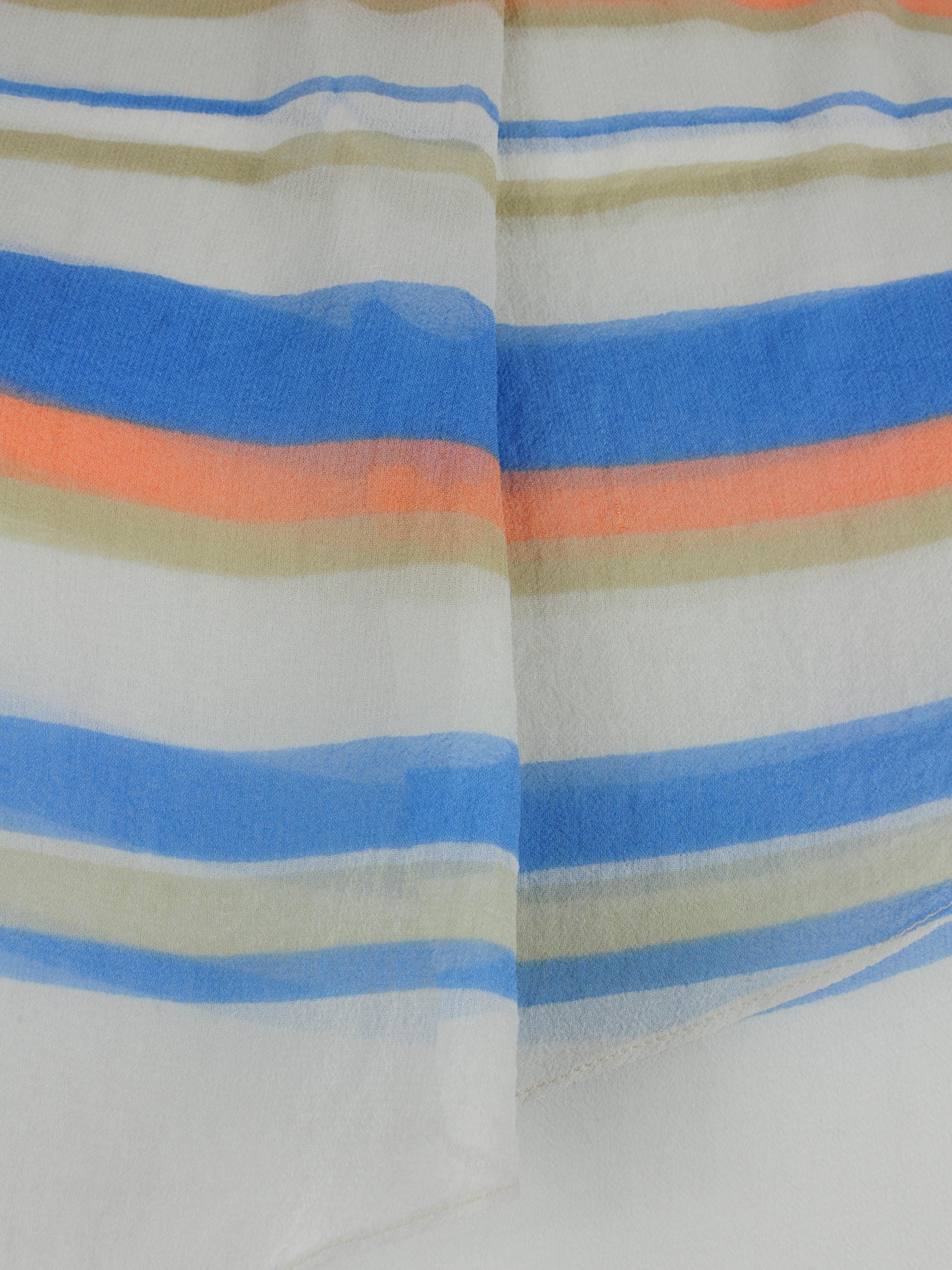 Christian Dior Silk Striped Blouse with Volant Detail by Marc Bohan 1970s For Sale 4