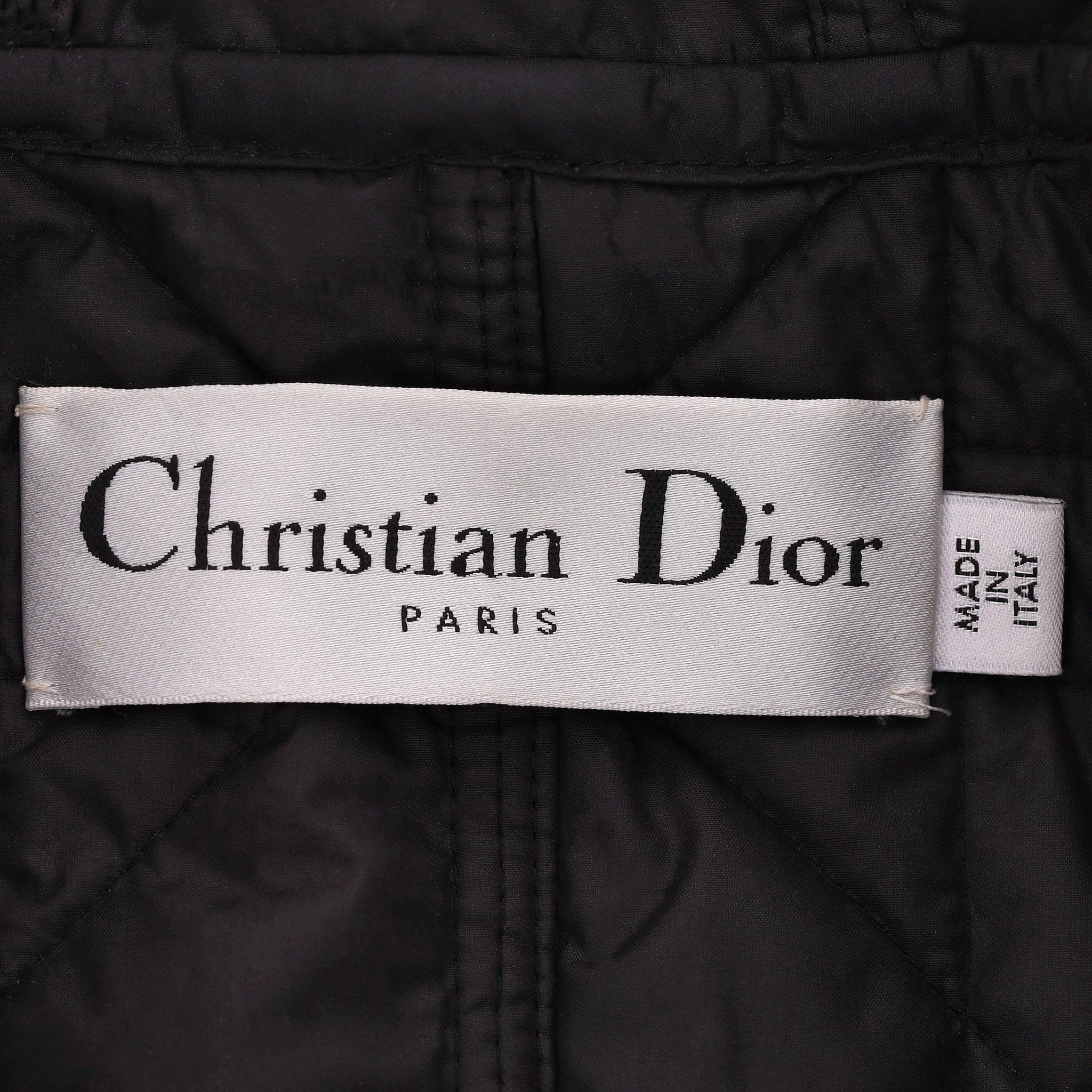 Christian Dior Silk & Wool Plaid Check Hooded Coat For Sale 2