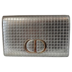 Christian Dior silver and Gold leather Montaigne 30 handle or Shoulder bag