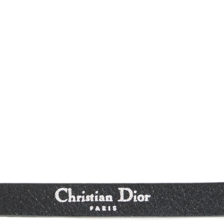 CHRISTIAN DIOR silver metal 2003 STRASS PAVE DOG HOOK CHAIN Belt 85 For Sale 2