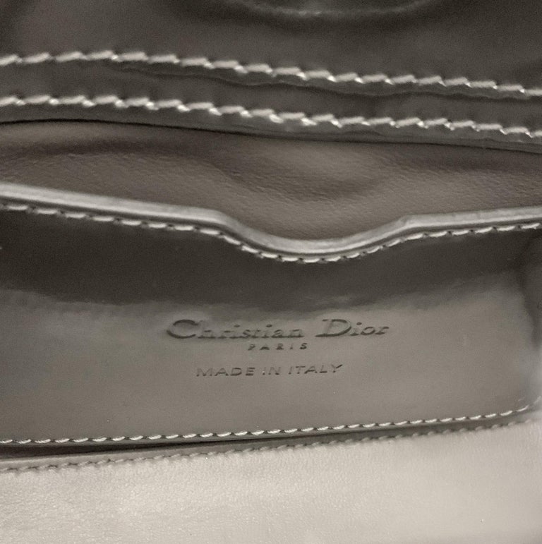 Christian Dior Silver Nano Lady Dior Baby Dior Bag