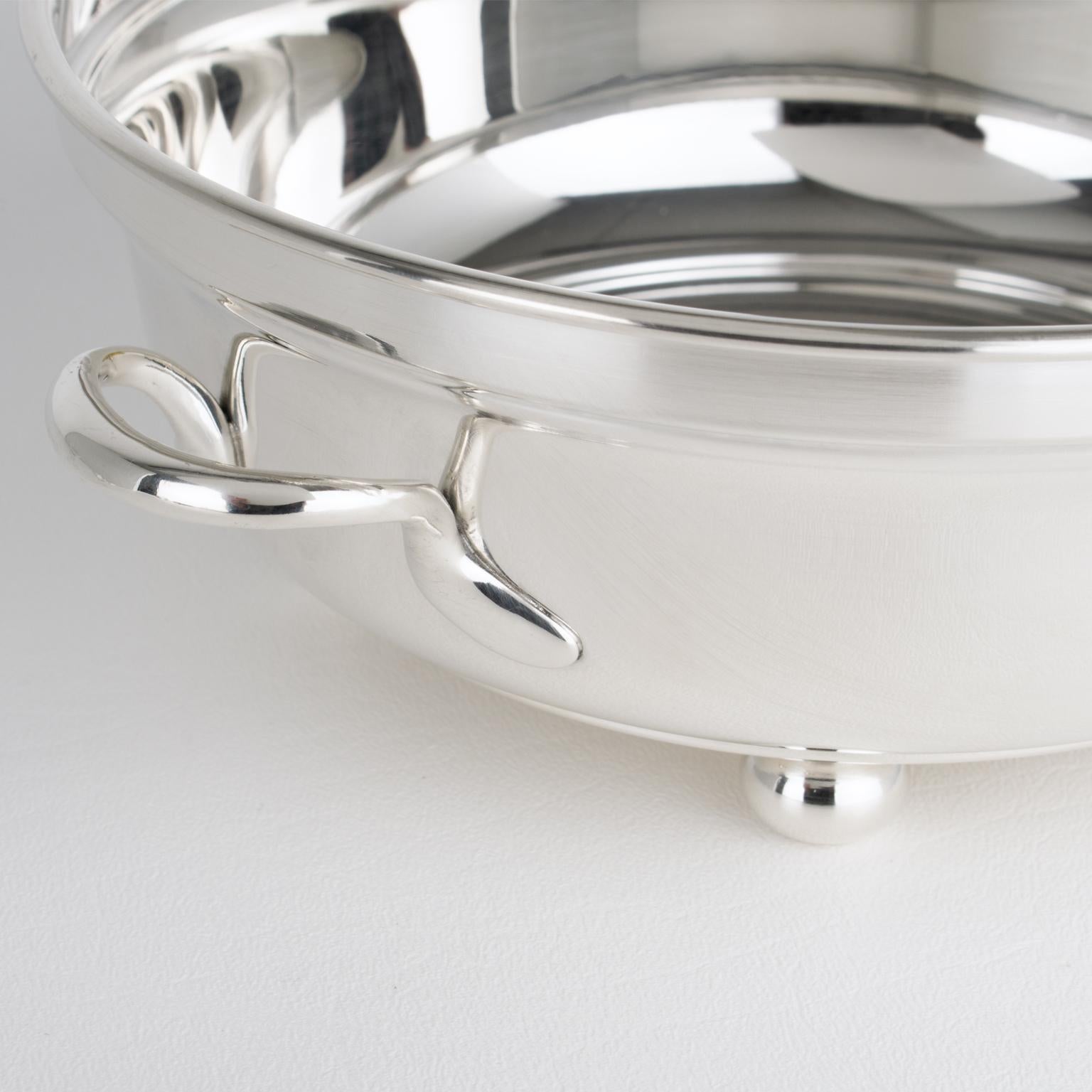 Christian Dior, piatto d'argento e ciotola di caviale in cristallo, circa 1980 in vendita 3