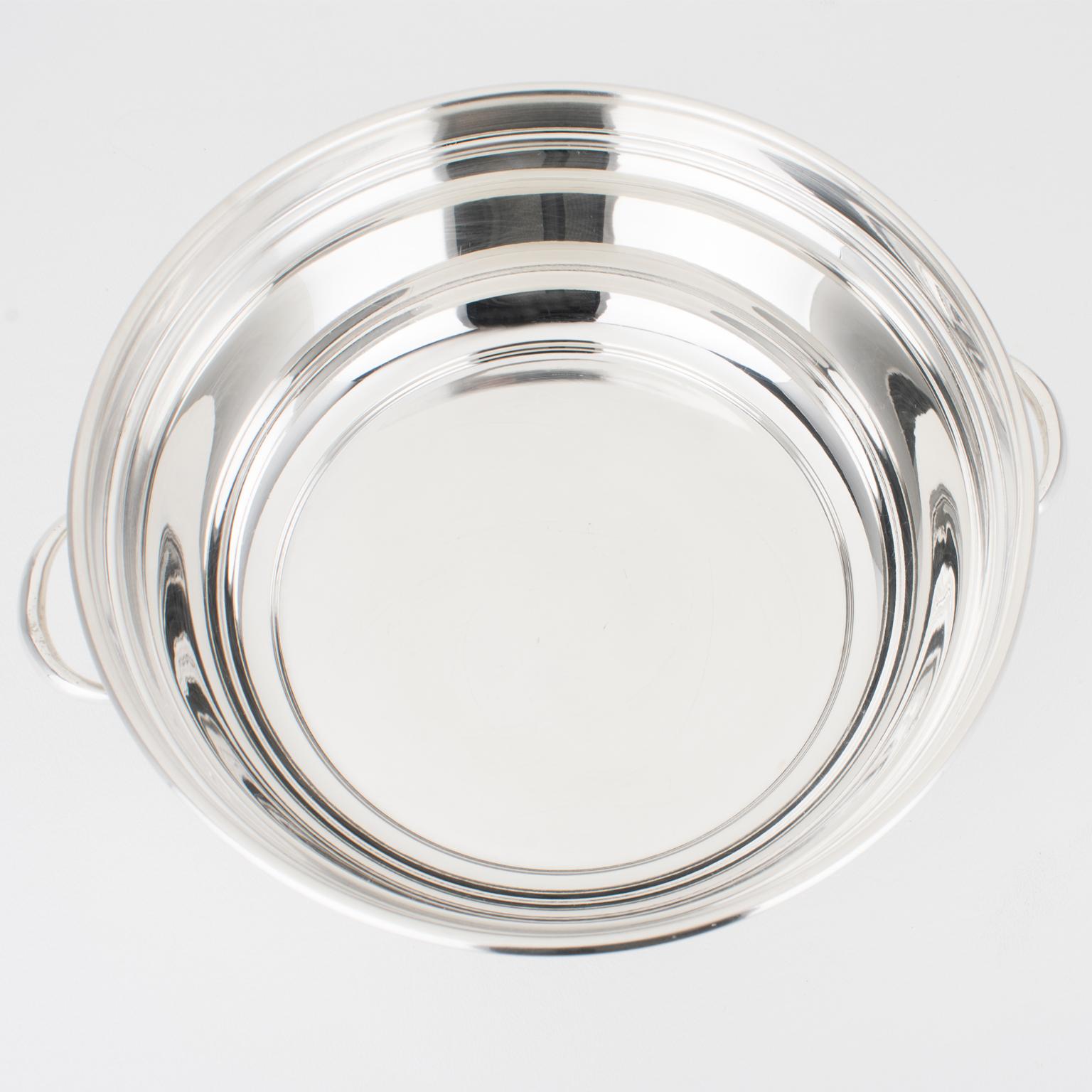 Christian Dior, piatto d'argento e ciotola di caviale in cristallo, circa 1980 in vendita 6