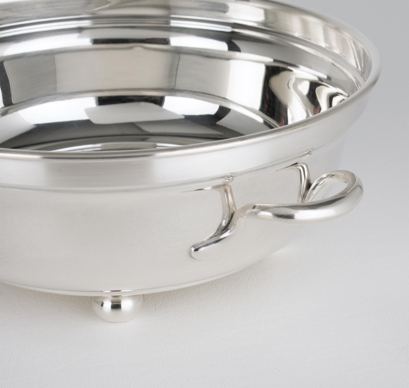 Christian Dior, piatto d'argento e ciotola di caviale in cristallo, circa 1980 in vendita 2