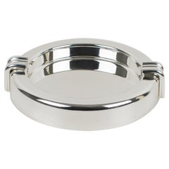 Christian Dior Silver Plate posacenere da scrivania ordinato e portaoggetti