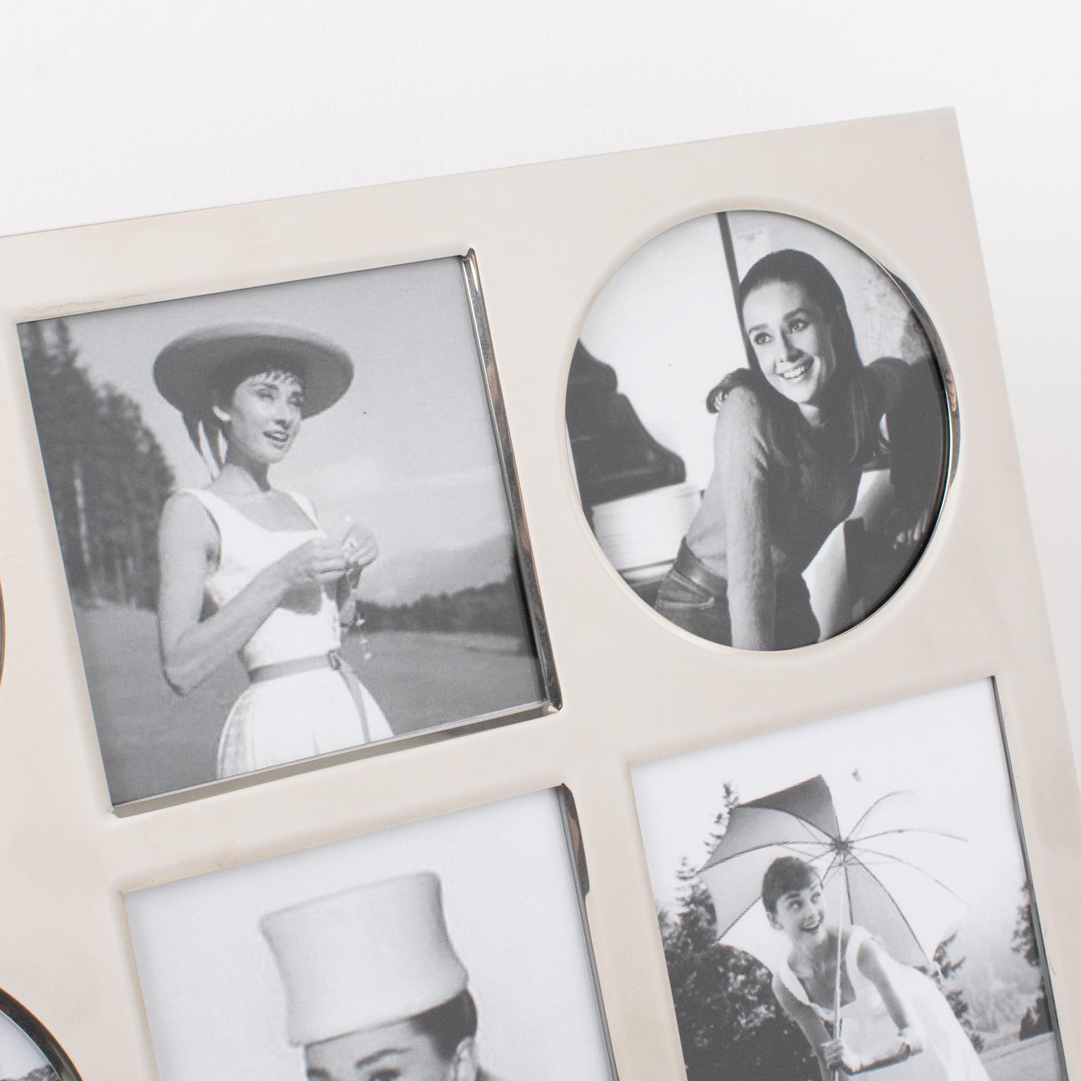Christian Dior Silver Plate Picture Photo Frame with Multiple Views, 1970s In Good Condition In Atlanta, GA