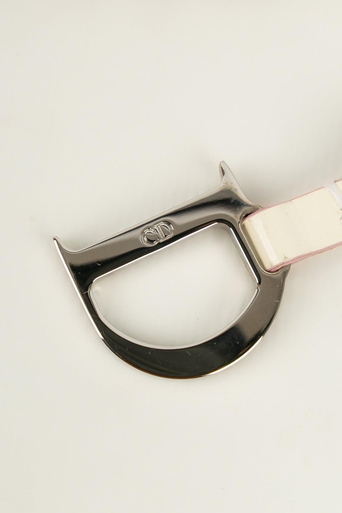 Christian Dior Silver-plated Metal Adjustable Belt For Sale 13