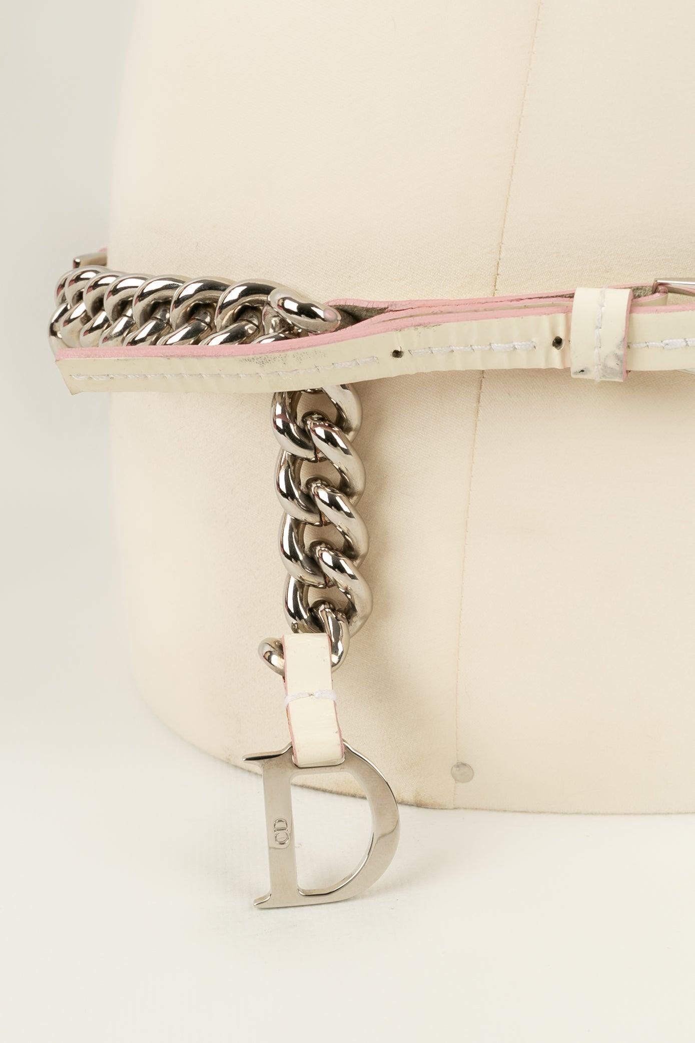 Christian Dior Silver-plated Metal Adjustable Belt For Sale 15