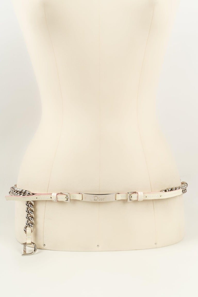 Dior adjustable, silver metal belt. Hardly worn. Christian Dior Silver-plated Metal Adjustable Belt For Sale  main image 3