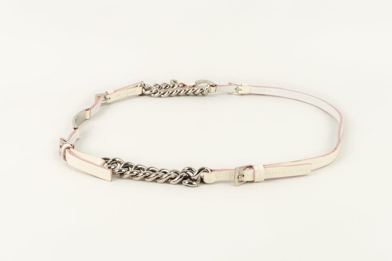 Christian Dior Silver-plated Metal Adjustable Belt For Sale  display picture 1