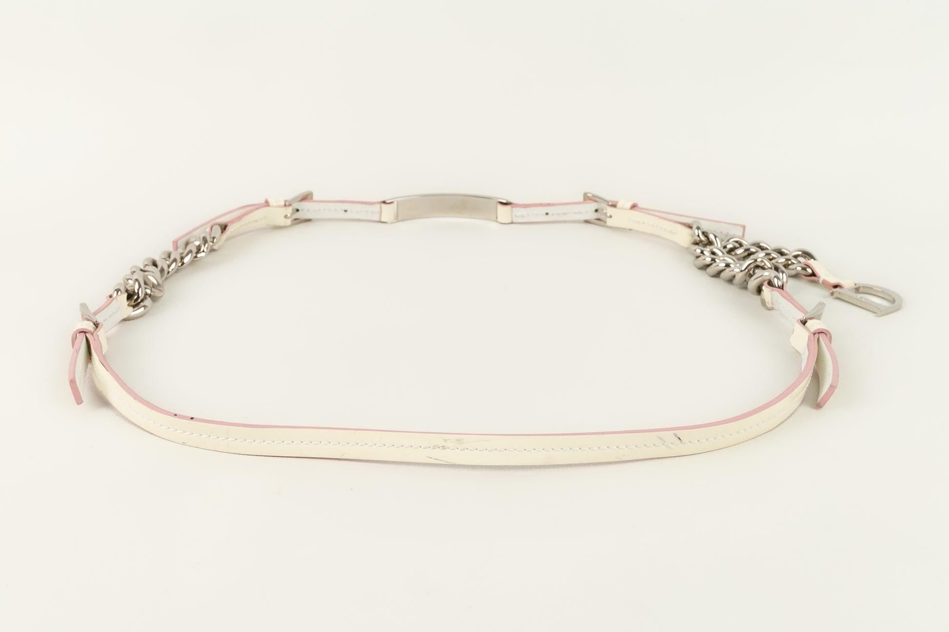 Christian Dior Silver-plated Metal Adjustable Belt For Sale 3
