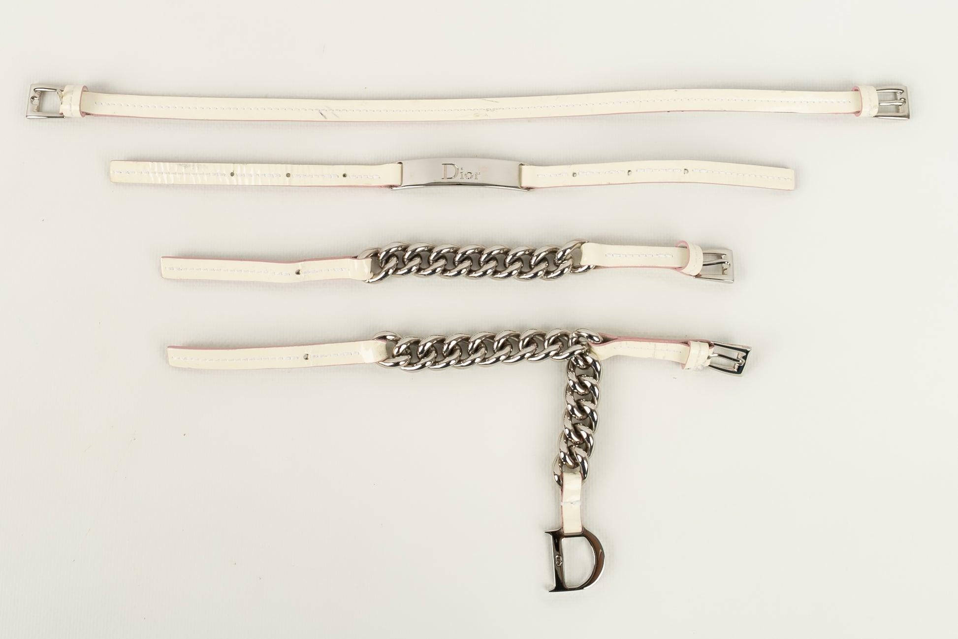 Christian Dior Verstellbarer Gürtel aus versilbertem Metall im Angebot 4