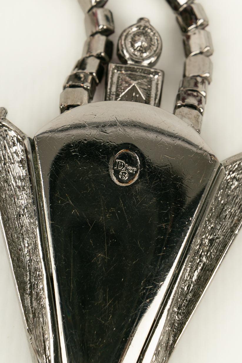 Collier Christian Dior en métal argenté par Scemama en vente 2