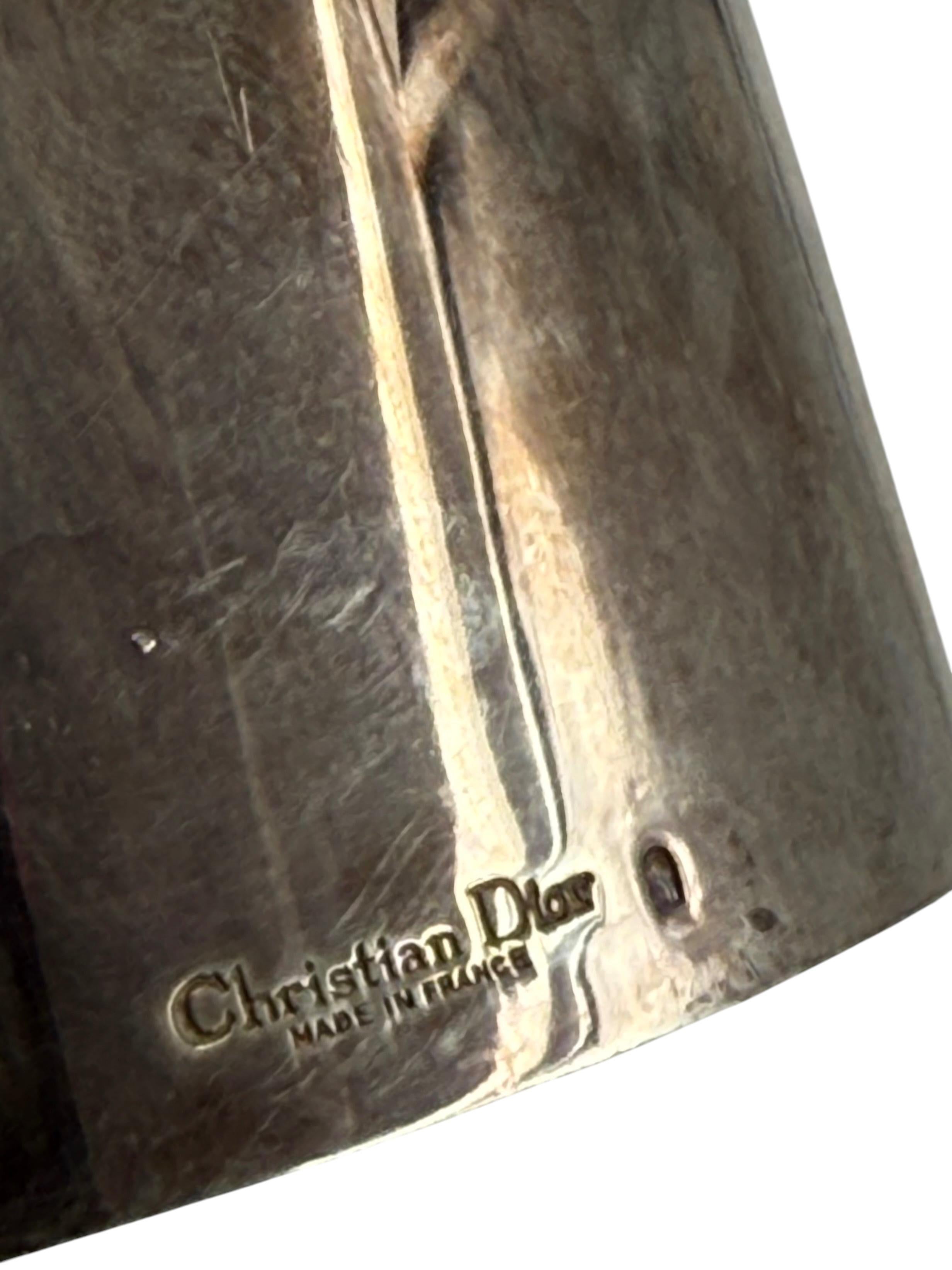 Christian Dior, Silver-plated solifleur sculptural vase, Dior France 1980s in vendita 13