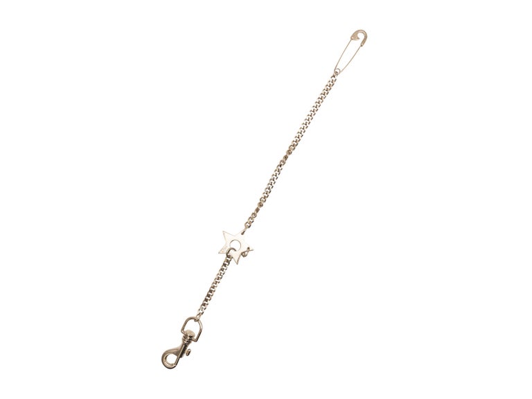 Christian Dior Silver Star and Safety Pin Necklace at 1stDibs