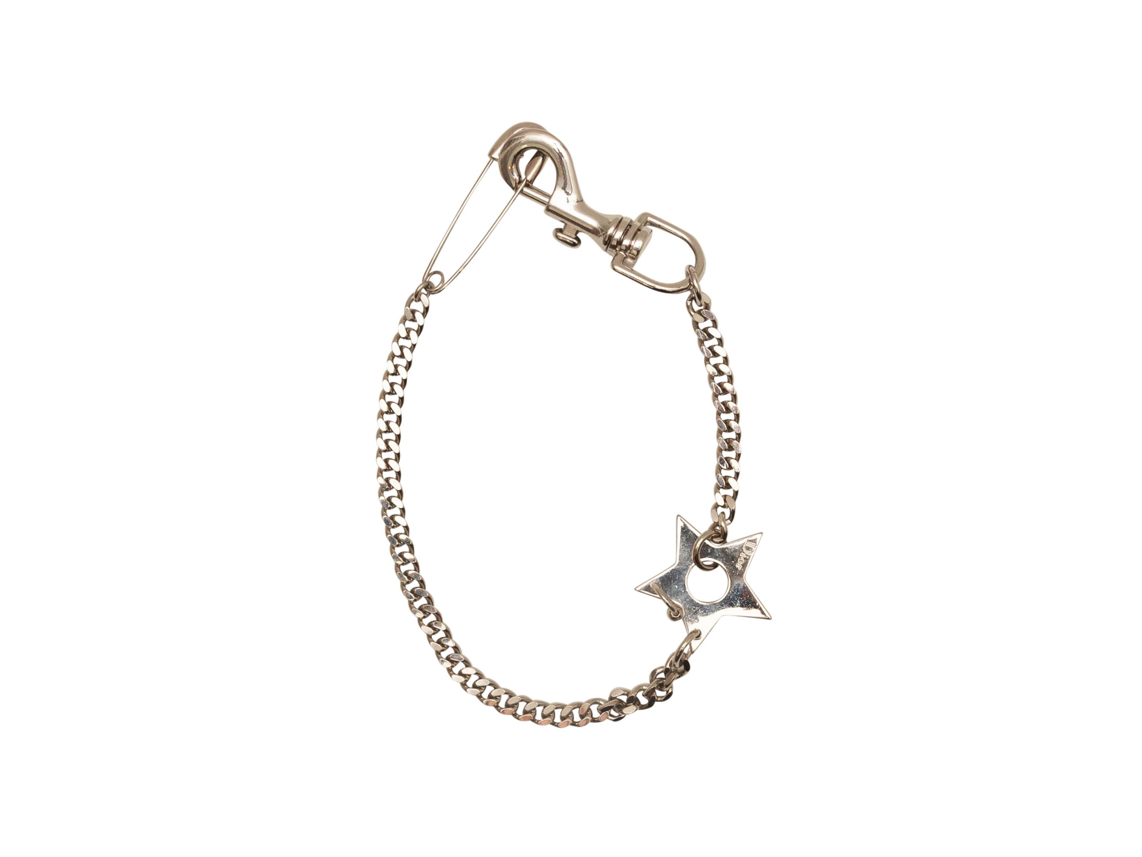 Christian Dior Silberne Stern- und Sicherheitsnadelhalskette 1