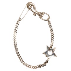 Christian Dior Silver Star & Safety Pin Necklace